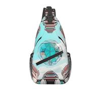 Anceky Zaino trasparente da 16 pollici con stampa Big Ocean Wave HD, design semplice per uomo e donna, perfetto per lavoro e stadio.