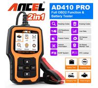 ANCEL AD410 PRO Lettore di codici scanner OBD2 6V 12V Tester di carico della batteria automobilistica Analizzatore del sistema di ricarica Strumento diagnostico per auto