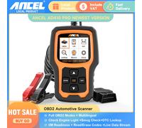 ANCEL AD410 PRO OBD2 Scanner automatico 6V/12V Tester di carica avviamento batteria 2 in1 Lettore di codici Controlla strumenti diagnostici per auto motore