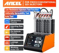 ANCEL ANJ600 6 Cilindri GDI Piezo Ad Ultrasuoni Iniettore di Carburante Pulitore di Prova Prova Automatica EFI FSI Pulizia Per Auto Moto Strumento