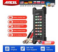 ANCEL BM410 Tester batteria per auto 12V 24V Tester batteria digitale Avviamento Test di circuito di carica Analizzatore batteria per auto Alternatore