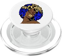 Ancestors Wildest Dreams Afro Royal Blue Melanina Black Queen PopSockets PopGrip per MagSafe