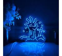 Ancfun Scatola luminosa a LED, motivo: fantasma dei morti viventi, decorazione artistica da parete con mano sepolta, decorazione da scrivania illuminata, regalo per gli appassionati dell'orrore
