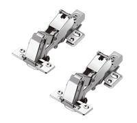 anchak Set di 2 cerniere a scomparsa a 165 gradi, antiruggine, chiusura automatica, cerniere di smorzamento per armadio da cucina, armadio, porta mobili