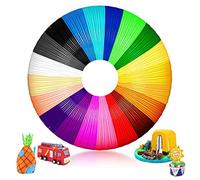 ANCHARA Filamento PCL per Penna 3D, 20 Colori, 10 m Ciascuno, 1,75 mm, Set per Basse Temperature, per Bambini e Accessori per Stampa