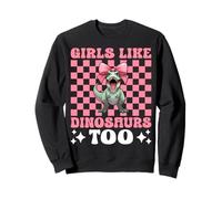 Anche alle Ragazze piacciono i Dinosauri Trex Tyrannosaurus Rex Coquette Bow Felpa