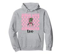 Anche alle Ragazze piacciono i Dinosauri Trex Tyrannosaurus Rex Coquette Bow Felpa con Cappuccio