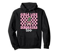 Anche alle Ragazze piacciono i Dinosauri Trex Tyrannosaurus Rex Coquette Bow Felpa con Cappuccio