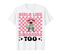 Anche alle Ragazze piacciono i Dinosauri Trex Tyrannosaurus Rex Coquette Bow Maglietta