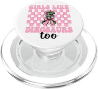Anche alle ragazze piacciono i dinosauri Trex Tyrannosaurus Rex Coquette Bow PopSockets PopGrip per MagSafe