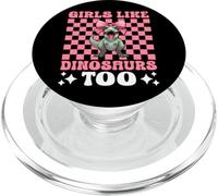 Anche alle ragazze piacciono i dinosauri Trex Tyrannosaurus Rex Coquette Bow PopSockets PopGrip per MagSafe