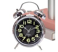 Anche Clocchio Bell | Quiet Wind Up Vintage Timer Vintage Luminio Glow-in-the-Dark Hands For Kids, Seniors & Deep Sleepers | Classico Comodino Retrò Camera Da Letto, Studio O Decorazione Del Dormitori