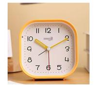 ANCHE CLOCK CLOCCA Square da 4 pollici con numeri arabi, silenzio non toccante, retroilluminazione, a batteria, funzionamento semplice per camera da letto/scrivania/Digital Digital Digital (Colore: