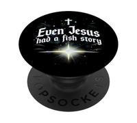 Anche Gesù aveva una storia di pesce PopSockets PopGrip Adesivo