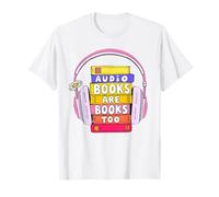Anche gli audiolibri sono libri: topo di biblioteca, Nerd, Lettura, Geek Maglietta
