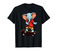 Anche Gli Elefanti Carini Amano Lo Skateboard Maglietta
