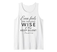 Anche Gli sciocchi Sono saggi Proverbi delle Scritture silenziose 17:28 Canotta