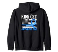 Anche i Bambini ottengono l'artrite consapevolezza dell'artrite Giovanile con Bandiera Americana Felpa con Cappuccio