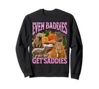 Anche i cattivi ottengono tristi divertente Capybara Meme Bootleg Y2K Felpa