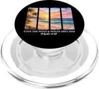 Anche il vento e le onde gli obbediscono alle Scritture estive cristiane PopSockets PopGrip per MagSafe