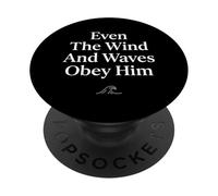 Anche il vento e le onde obbediscono a lui credente cristiano PopSockets PopGrip Adesivo