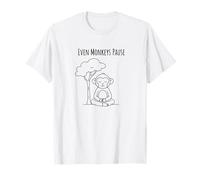 Anche Le Scimmie Pause motivazionali Divertenti Meme Design Maglietta