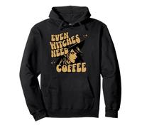 Anche Le Streghe Hanno Bisogno del caffè per Halloween Fun Felpa con Cappuccio