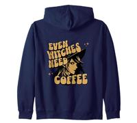 Anche Le Streghe Hanno Bisogno del caffè per Halloween Fun Felpa con Cappuccio