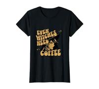 Anche Le Streghe Hanno Bisogno del caffè per Halloween Fun Maglietta