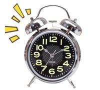 ANCHE MECCANICA - ANCHE DELLA ALLA RETRO CON SHINE IN The Dark | Timer Classico Silenzioso 7,6 Cm Con Camere Da Letto, Camera Per Bambini, Anziani | Tavolo Da Notte, Casa, Viaggio