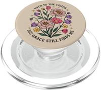 Anche nel caos sua grazia mi trova ancora cristiano floreale PopSockets PopGrip per MagSafe