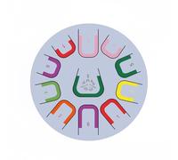 Anche PLUS. Tamburo di lingua in acciaio. 25 cm. Tamburo metallico a linguette 11 note. Handpan drum, Strumento a percussione in metallo (Blu)