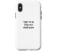 Anche questo passerà ebraico inglese motivazione citazione speranza Custodia per iPhone X/XS