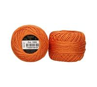 Anchor 4591008-01003 - Filo da ricamo, 100% cotone, colore arancione chiaro, spessore 8, 82 m, 16 g
