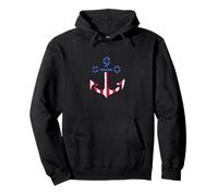 Anchor Boat Cruise Ship American Flag Captain Sailor Felpa con Cappuccio