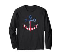 Anchor Boat Cruise Ship American Flag Captain Sailor Maglia a Manica