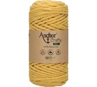 Anchor Crafty Filo macramè fine 00108 senape 250 g circa 65 m misto cotone poliestere tinto vegetale intrecciato morbido cordoncino a 3 strati.