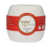 Anchor - Filato da uncinetto Freccia, da 200 g, per uncinetti n° 20, colore: 7901 bianco