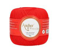 Anchor Freccia 4771020-00046 - Filato per uncinetto, 100% cotone rosso