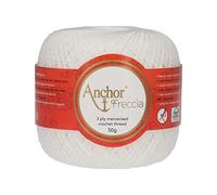 Anchor Freccia 4771020-07901 - Filato per uncinetto, 100% cotone, colore: Bianco