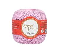 Anchor Freccia - Gomitolo di filo da uncinetto, 100% cotone, spessore 12 00103 rosa.