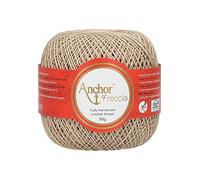 Anchor Freccia - Gomitolo di filo da uncinetto, 100% cotone, spessore 12 00388 beige.