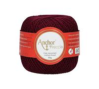 Anchor Freccia - Gomitolo di Filo da Uncinetto, 100% Cotone, Spessore 12, Cotone, 00072 Rosso., Rot