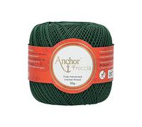 Anchor Freccia - Gomitolo di filo da uncinetto, 100% cotone, spessore 12, Cotone, 00218 verde, Verde