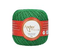 Anchor Freccia - Gomitolo di filo da uncinetto, 100% cotone, spessore 12, Cotone, 00227 verde., Verde
