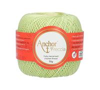 Anchor Freccia - Gomitolo di filo da uncinetto, 100% cotone, spessore 12, Cotone, 00259 verde, Verde