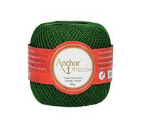 Anchor Freccia - Gomitolo di filo da uncinetto, 100% cotone, spessore 12, Cotone, 00322 verde, Verde