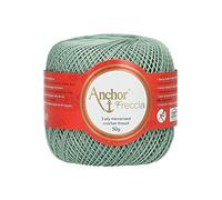 Anchor Freccia - Gomitolo di filo da uncinetto, 100% cotone, spessore 12, Cotone, 00875 grigio., grigio