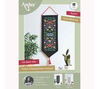 Anchor kit punto croce "fiori popolari", contato, fai da te, 16x37cm