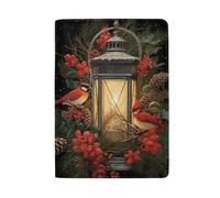Anchor - Porta passaporto vintage con rose, da viaggio, da donna, da uomo, Gli uccelli si siedono nella luce invernale